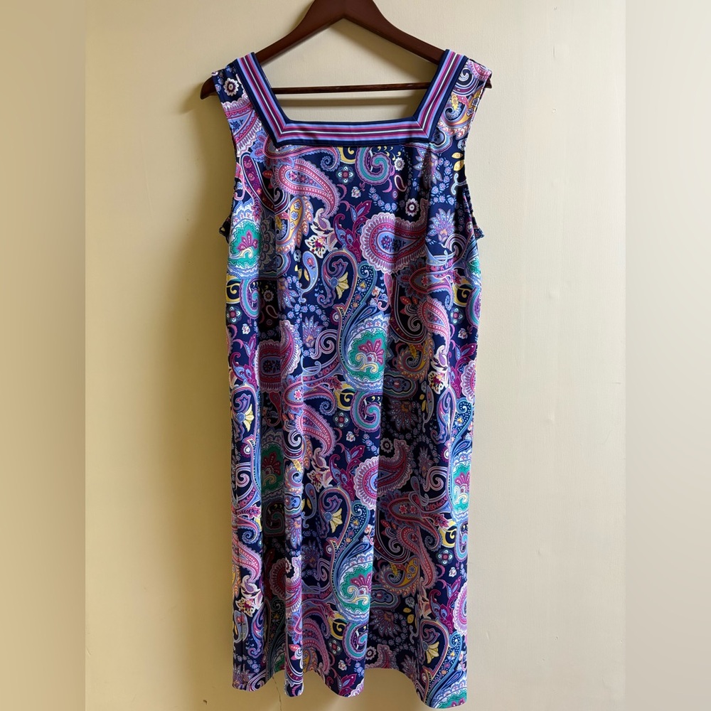 Talbots Multicolor Paisley Midi Dress 1X Pre~Loved